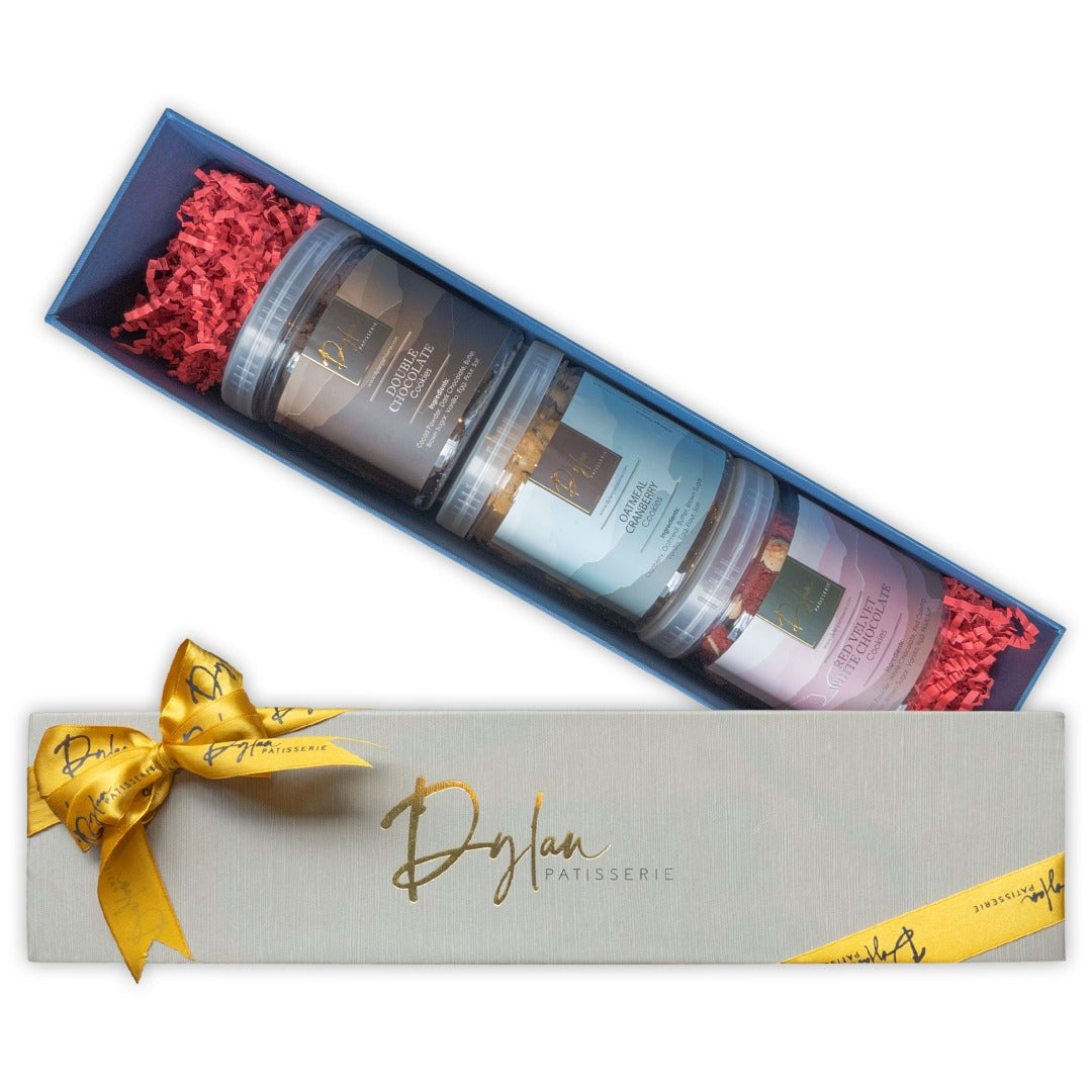 Dylan Patisserie Classic Gift Hamper with assorted cookies in elegant gift box with ribbon