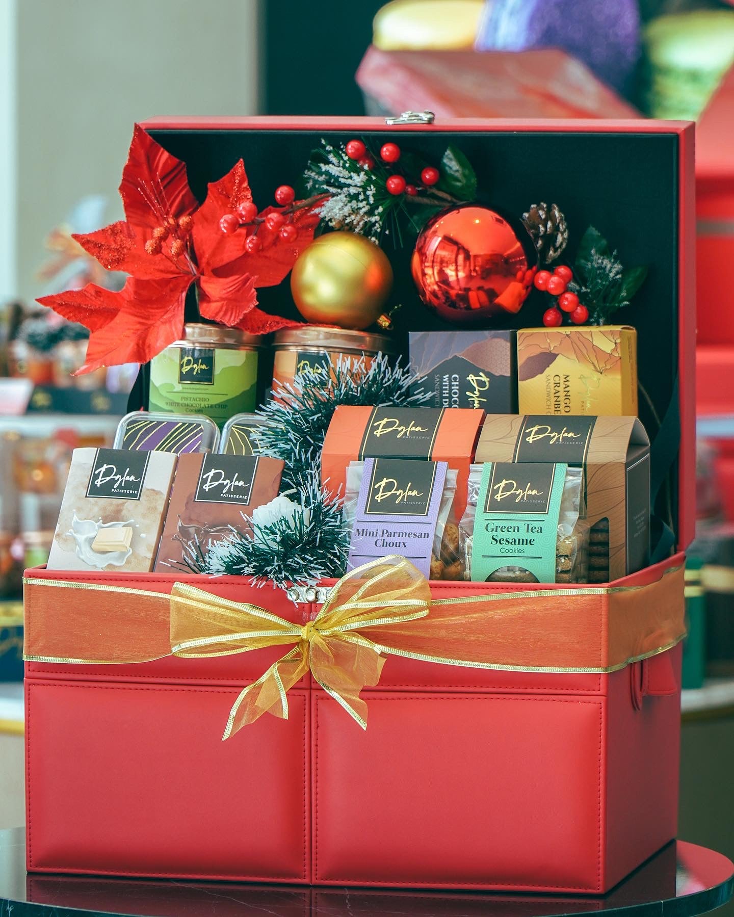 Large gifting hamper filled with cookies