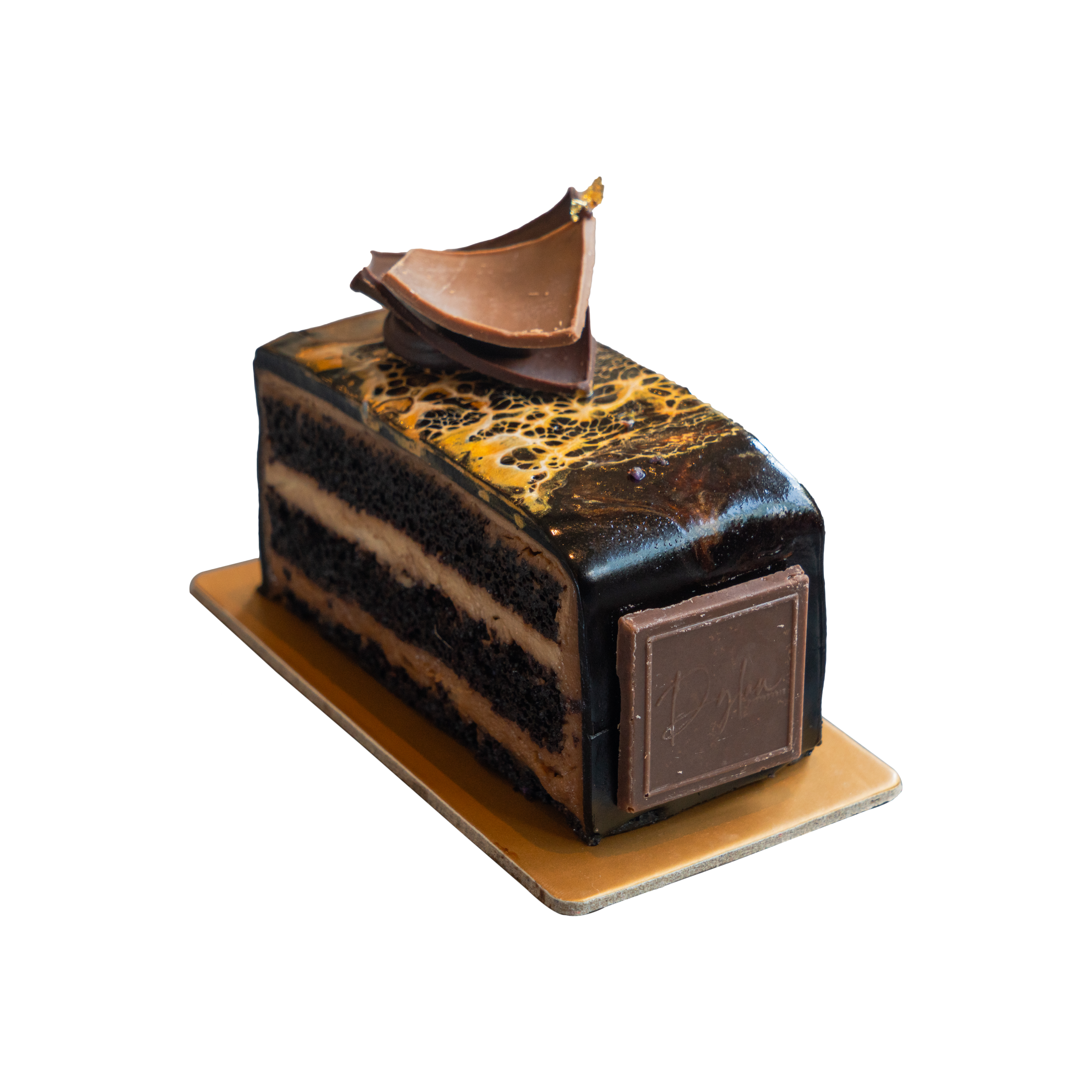 Chocolate mascarpone cake slice by Dylan Patisserie
