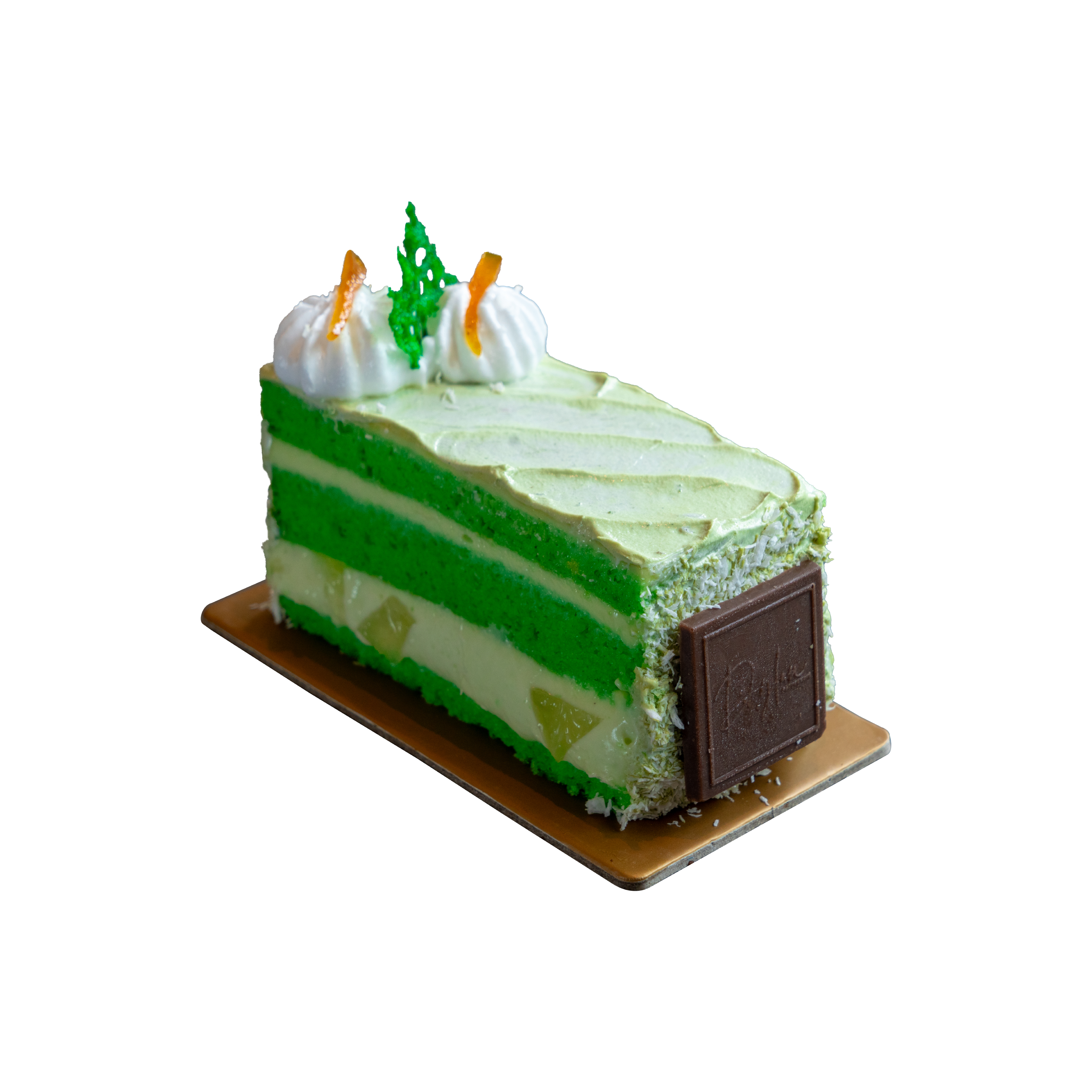 Lychee Pandan Cake Slice by Dylan Patisserie