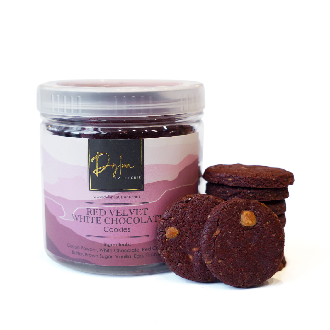 Red Velvet White Chocolate Cookie box