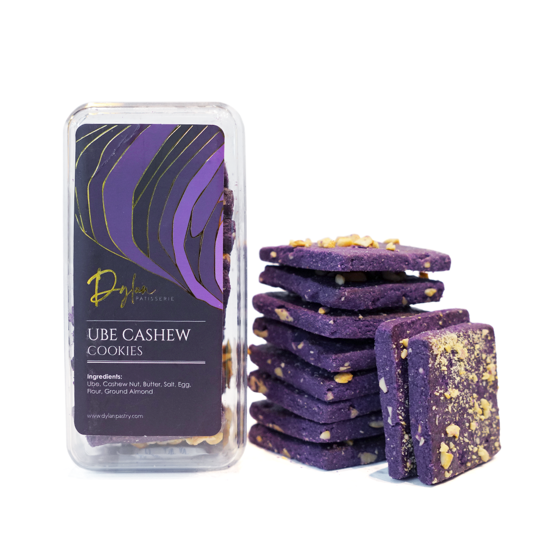 Ube Cashew Cookies by Dylan Patisserie.